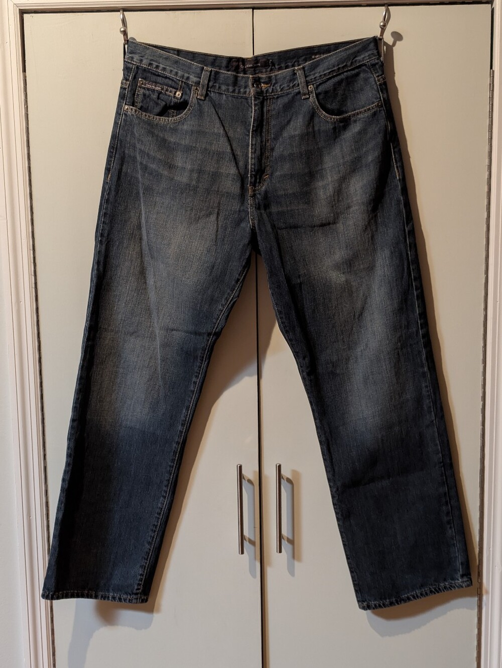 Calvin Klein Jeans Men's Relaxed Straight Leg Denim Jeans